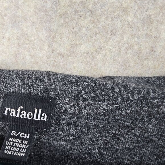 Rafaella Womens Gray Short Sleeve Cowl Neck Knit Top S 100% Cotton - Picture 4 of 7